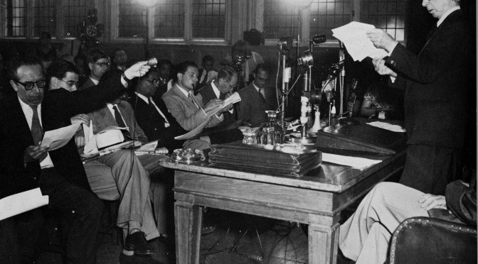1955 Press Conference in London. Photo: Pugwash.org